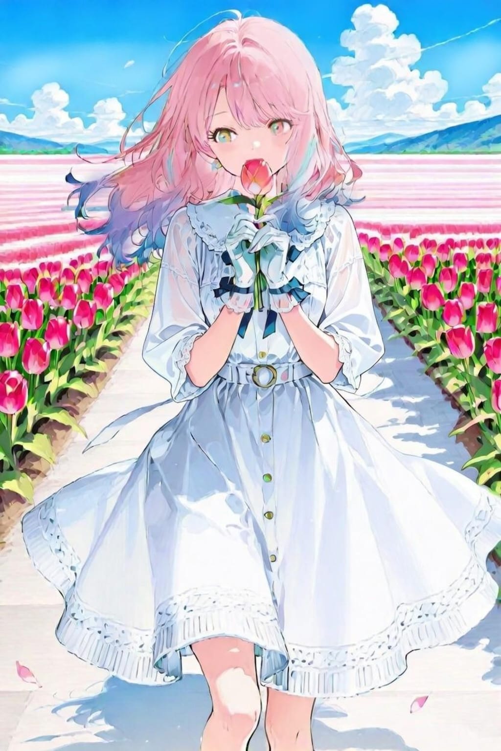 チューリップにのせる、淡色の想い