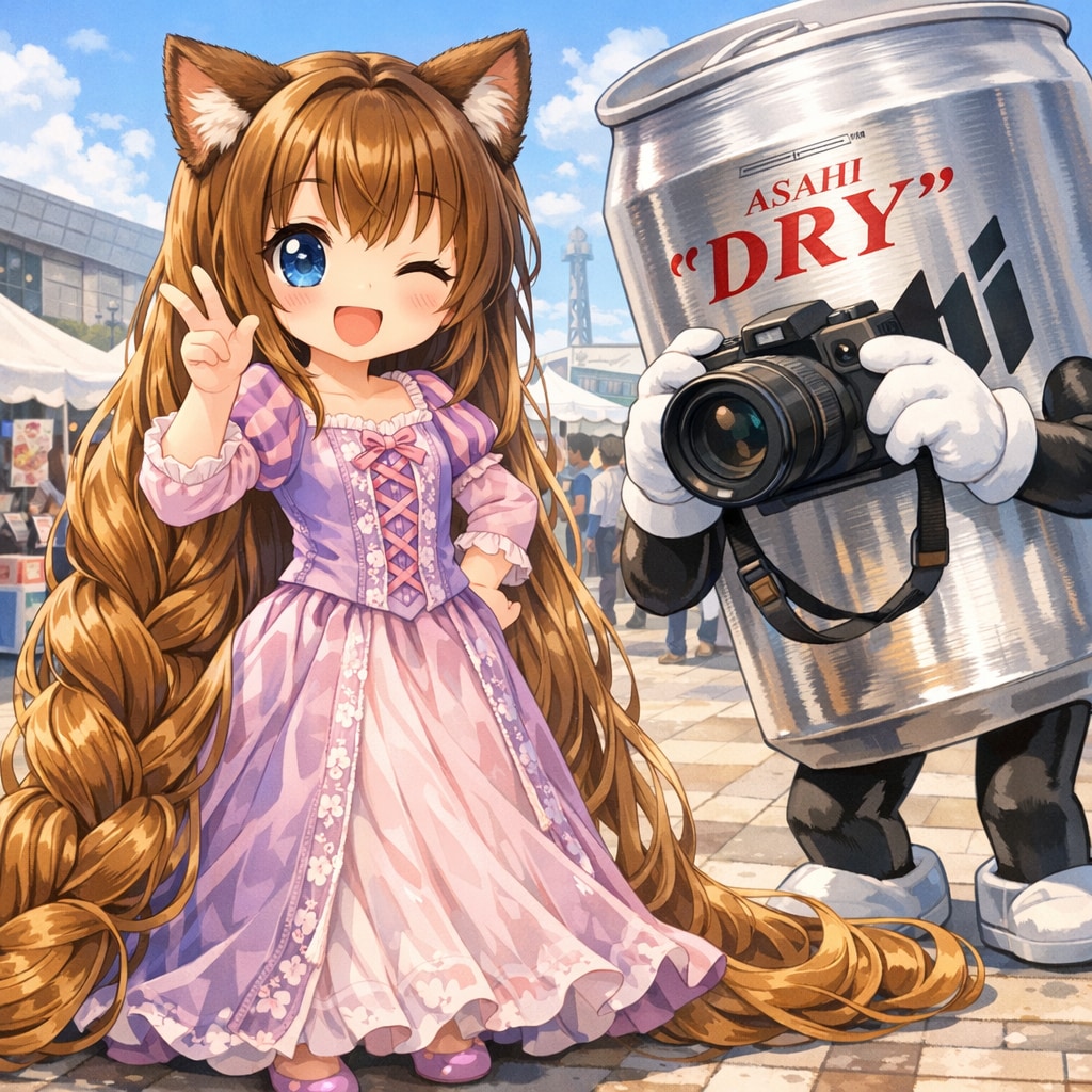 ラプンツェルのコスプレな小さな女の子