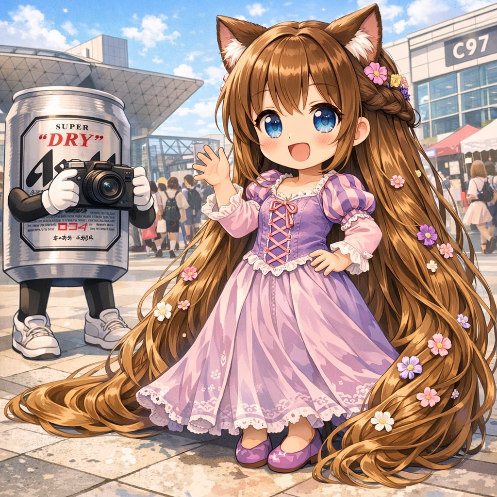 ラプンツェルのコスプレな小さな女の子