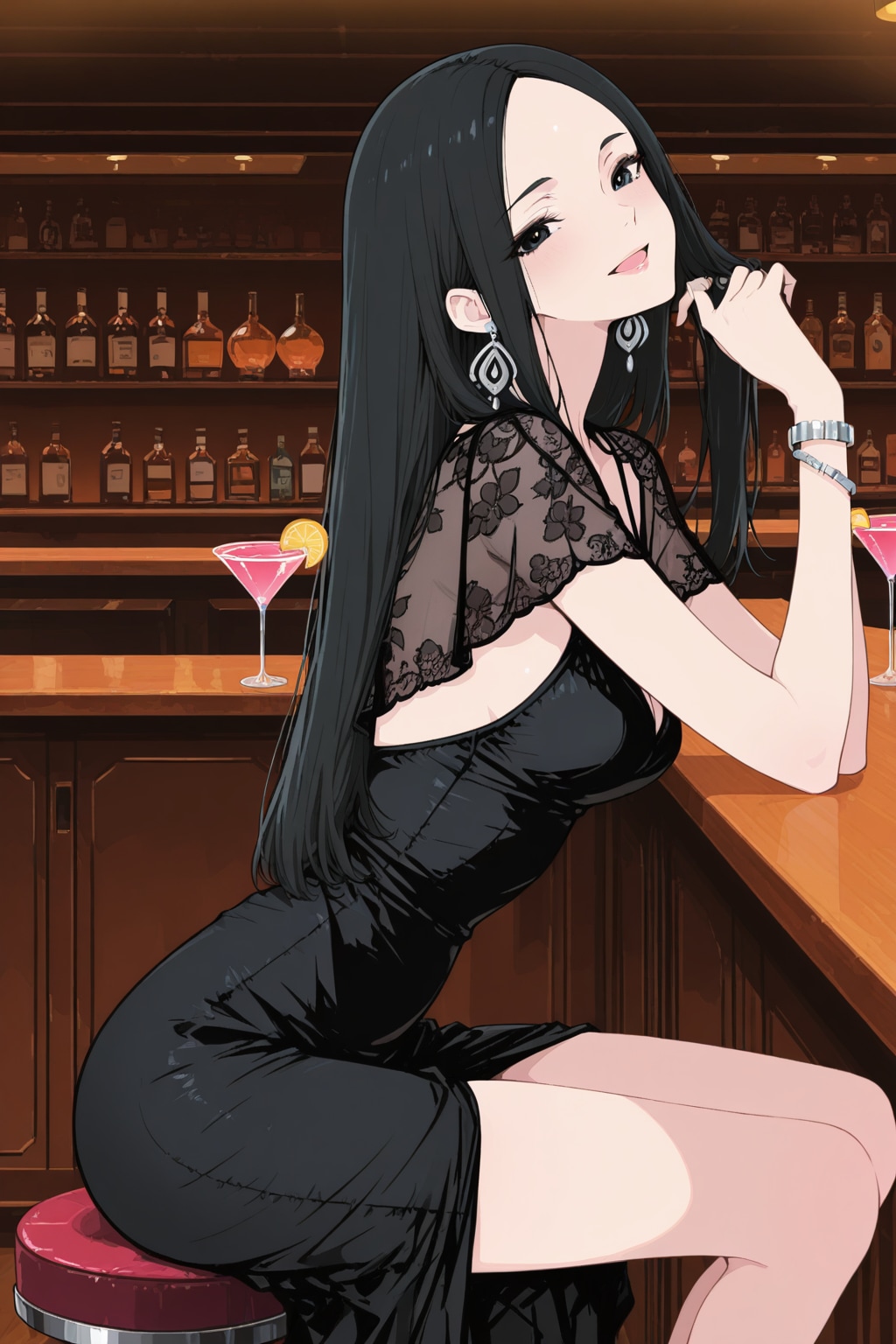 woman at bar 40