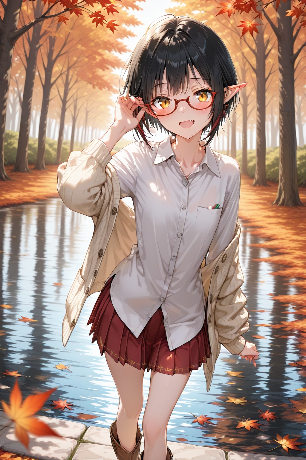 秋の湖