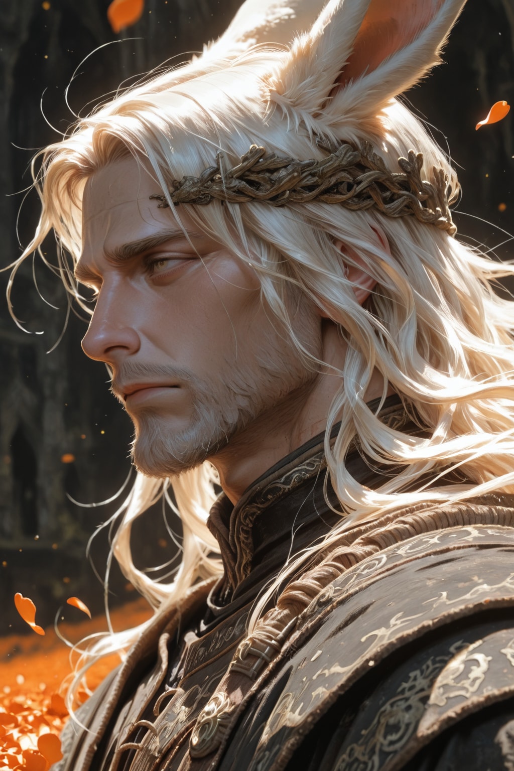 Today's Side Profile Beauty Boy - Easy Prompt Challenge（今日のけもみみボーイ。けっこうオジさんww） | の人気AIイラスト・グラビア