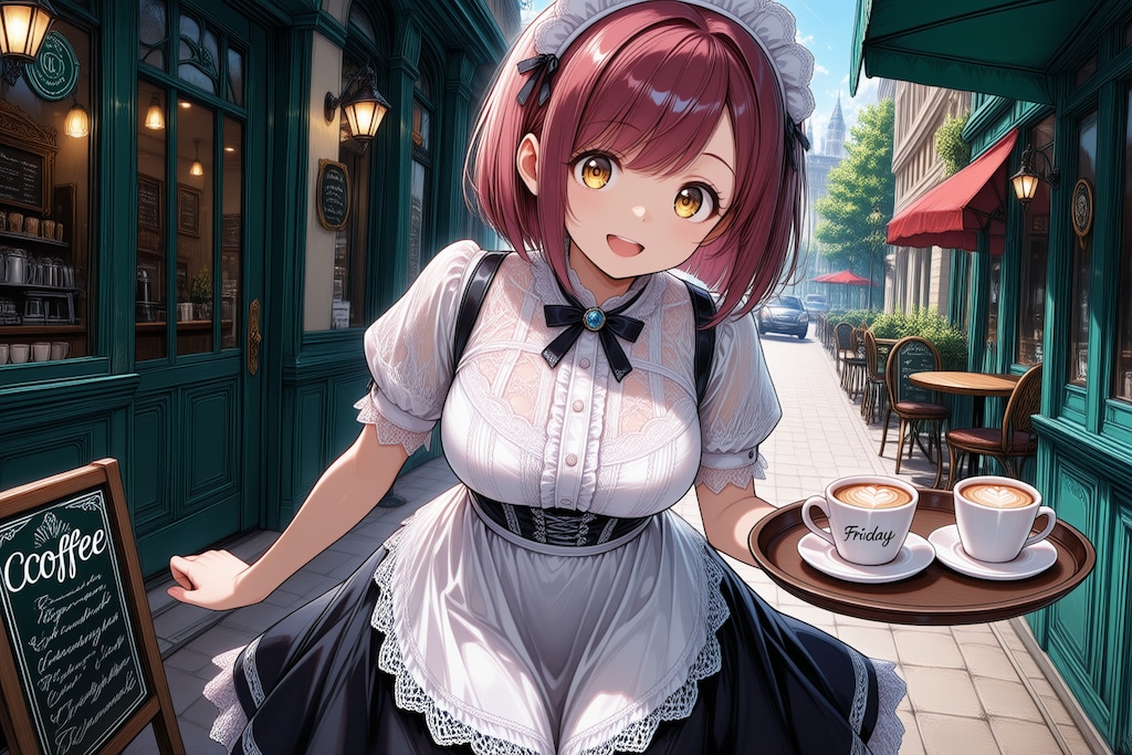 おはようございます（挨拶メイドの芽衣ちゃん）