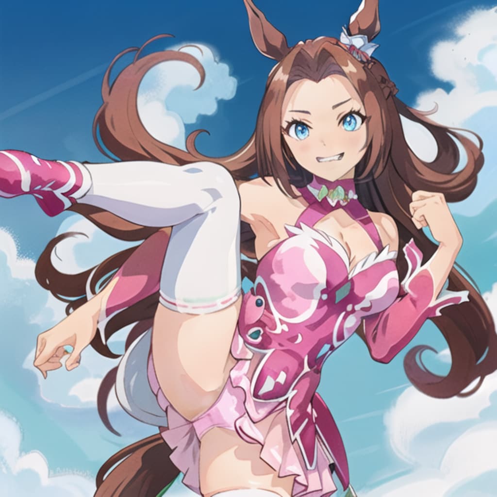 カワカミの上段蹴り