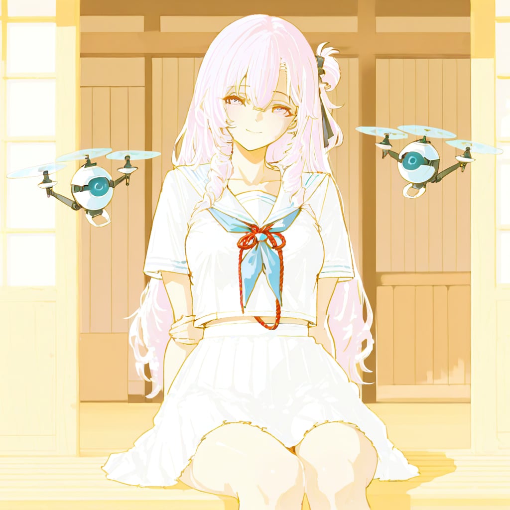 縁側少女とドローン②
