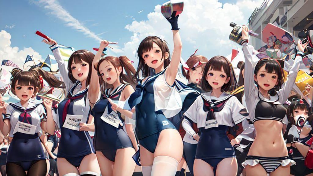 水着ブルマパンス党（悪政成敗)　10枚