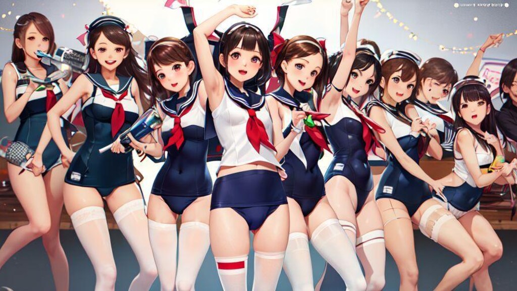 水着ブルマパンス党（悪政成敗)　10枚