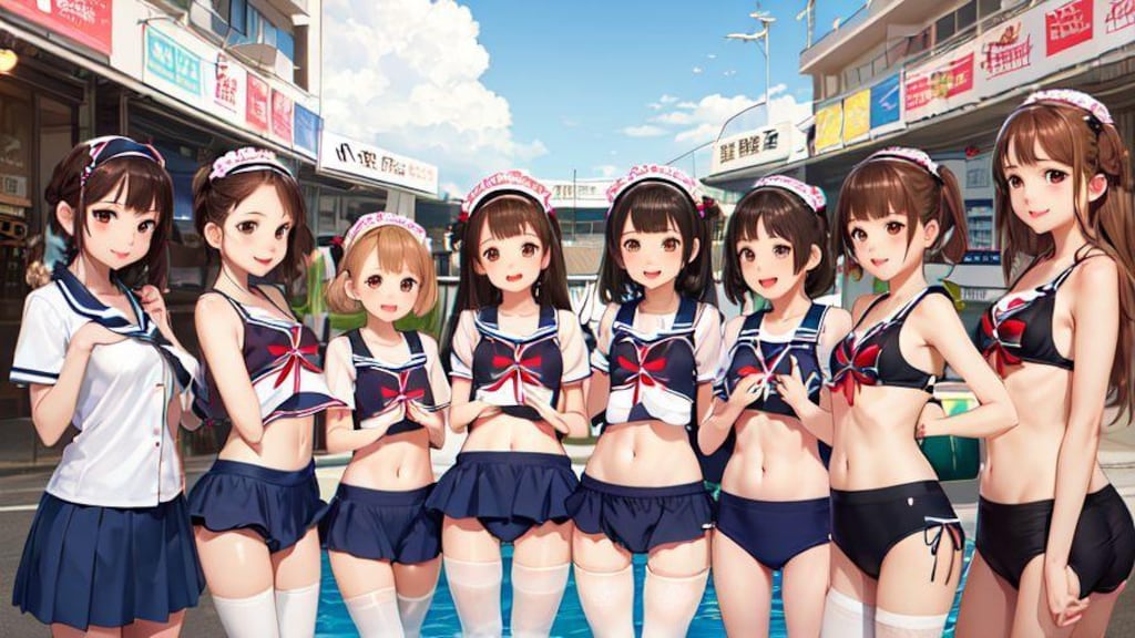 水着ブルマパンス党（悪政成敗)　10枚