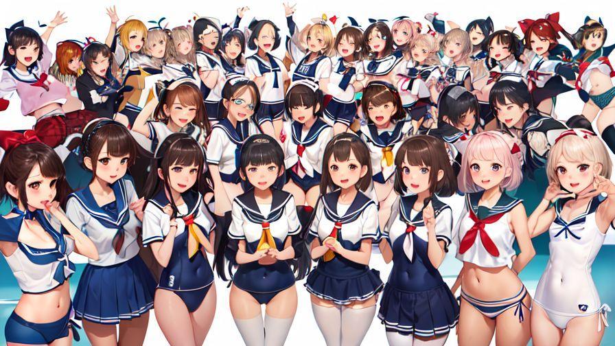 水着ブルマパンス党（悪政成敗)　10枚 | の人気AIイラスト・グラビア