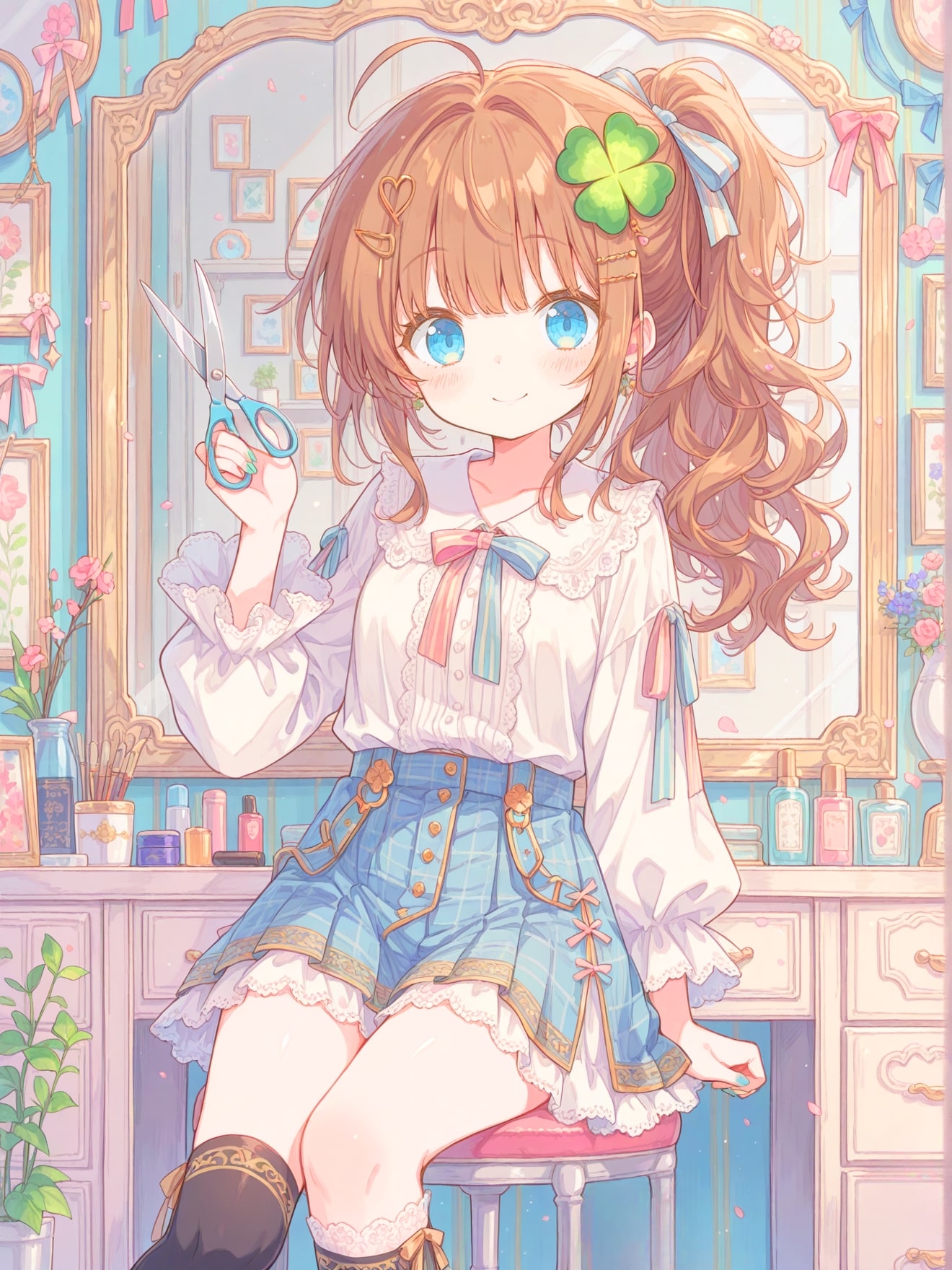 幸せ四葉の美容院 | の人気AIイラスト・グラビア