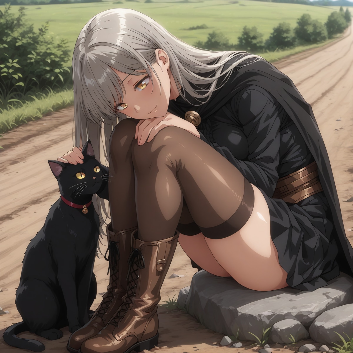 お散歩休憩 | の人気AIイラスト・グラビア