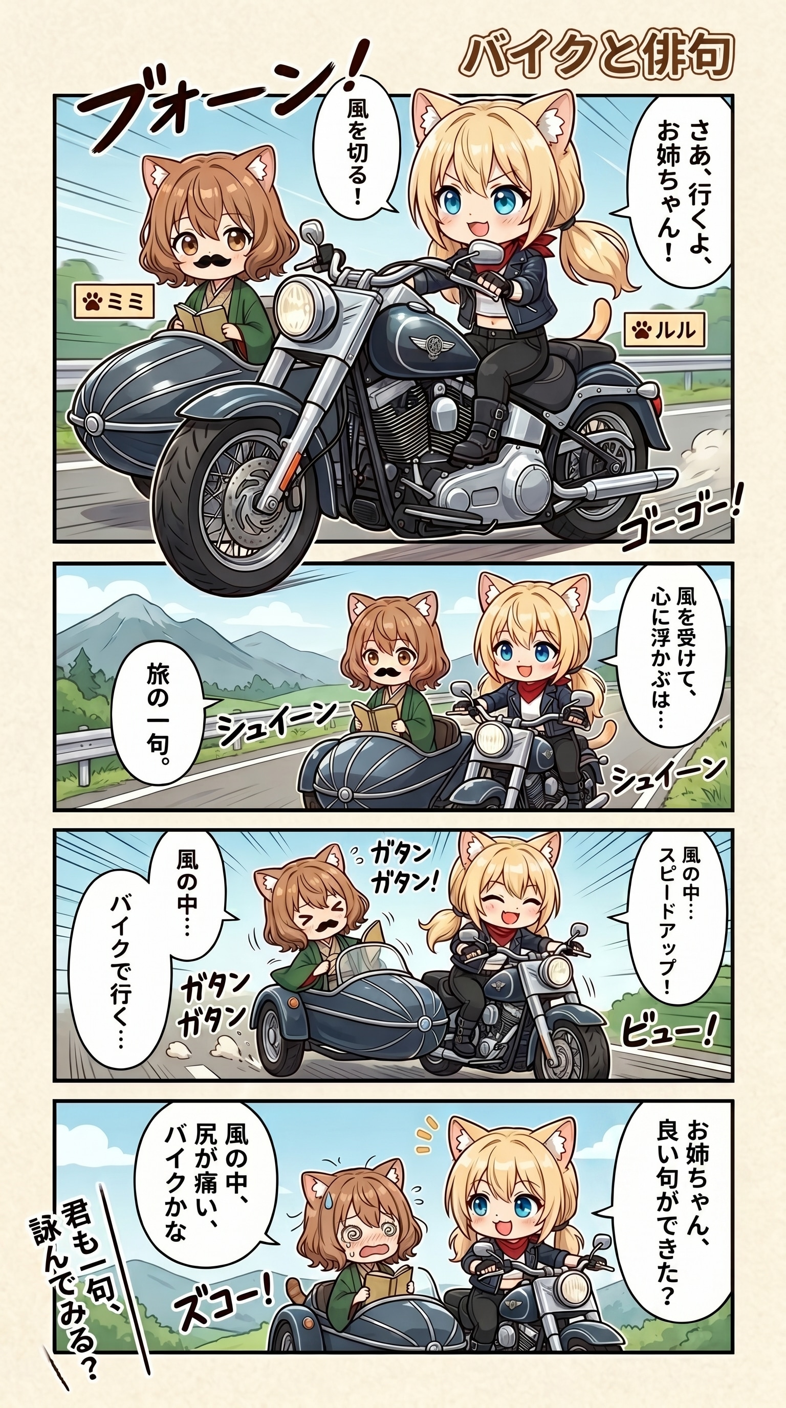 バイクと俳句 | の人気AIイラスト・グラビア