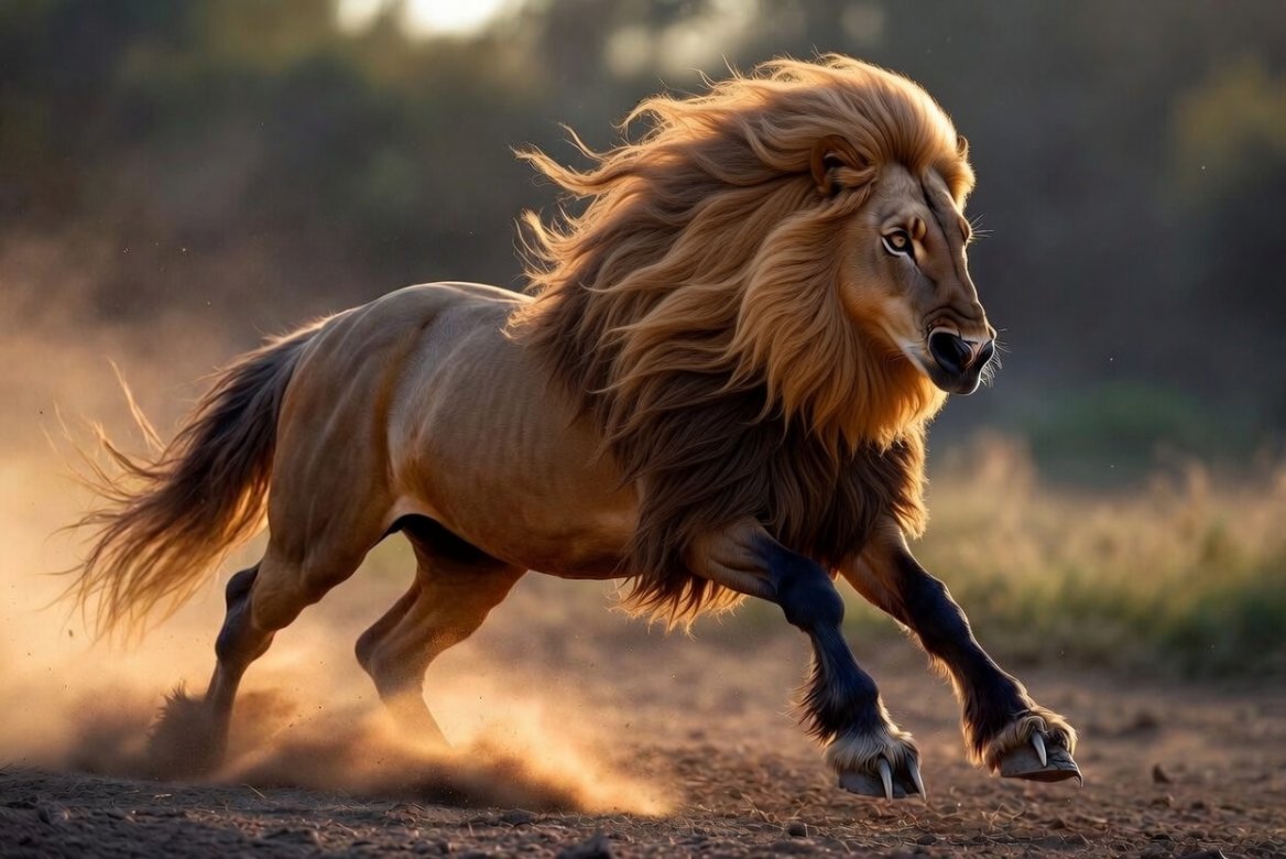 ライオン🦁×馬🐴 | の人気AIイラスト・グラビア