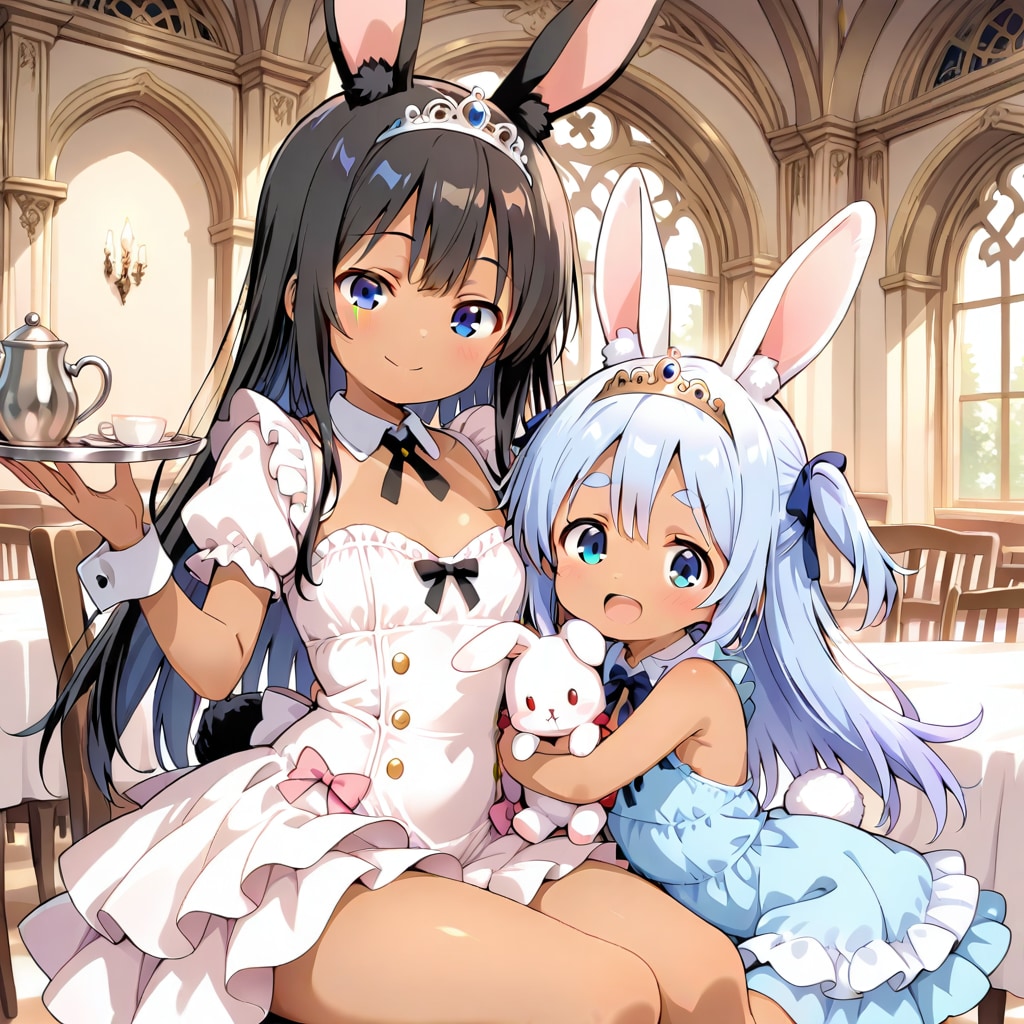 two rabbit princesses | の人気AIイラスト・グラビア