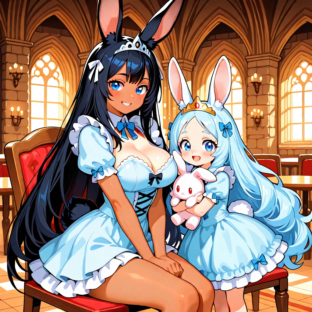 two rabbit princesses