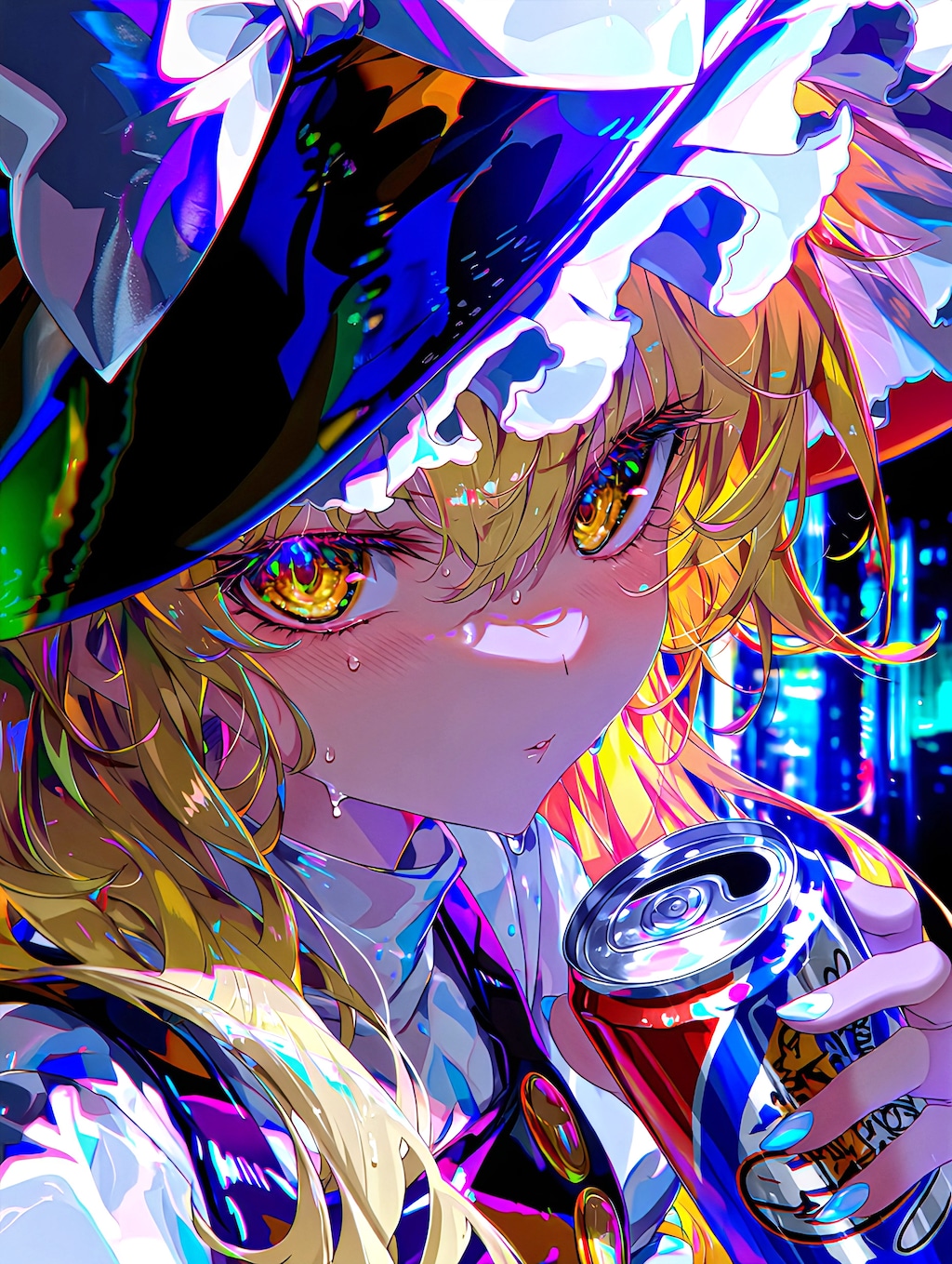 魔理沙　デジタルアート風