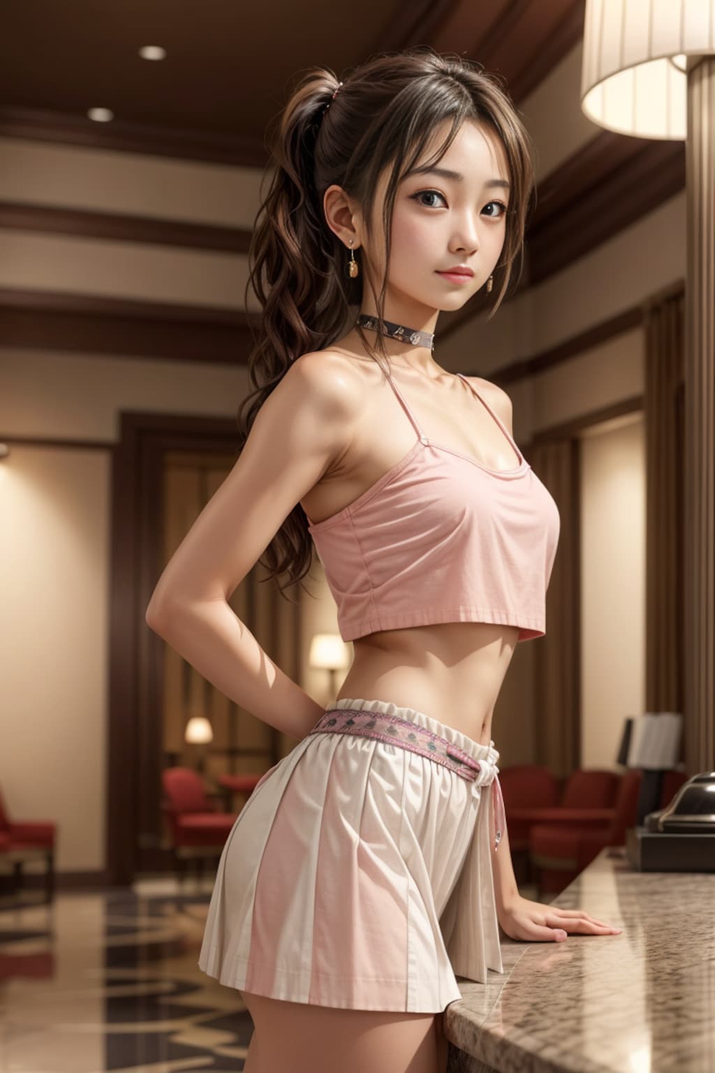 ホテルのロビーで7