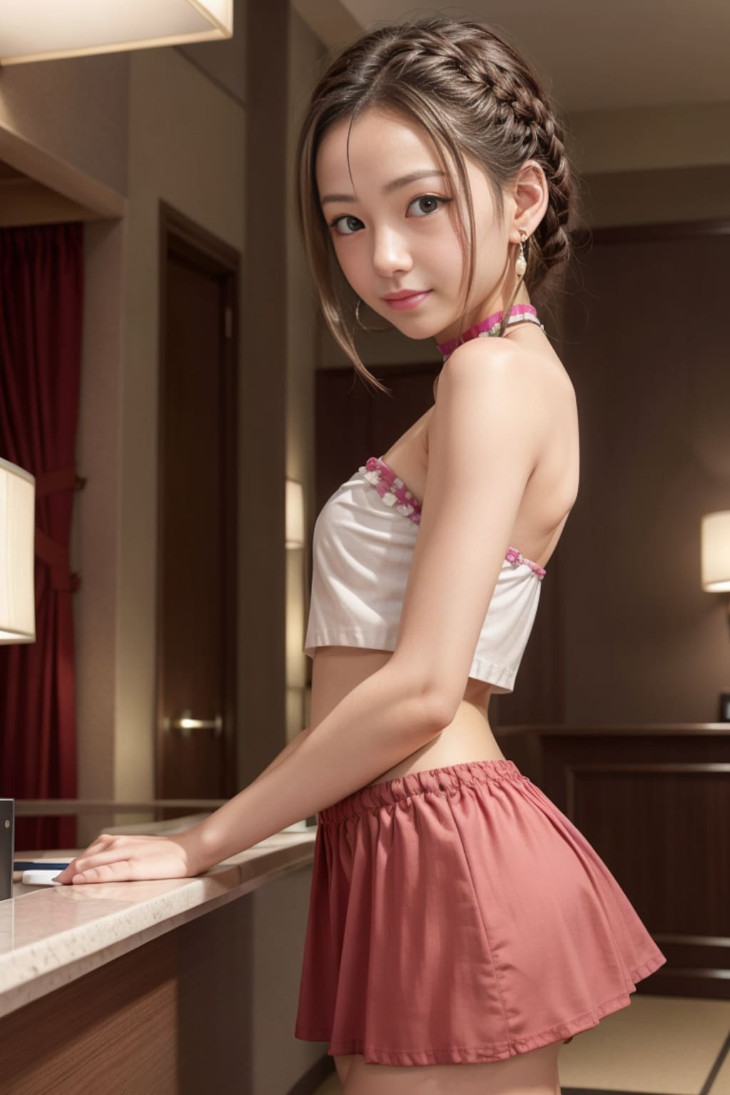 ホテルのロビーで7