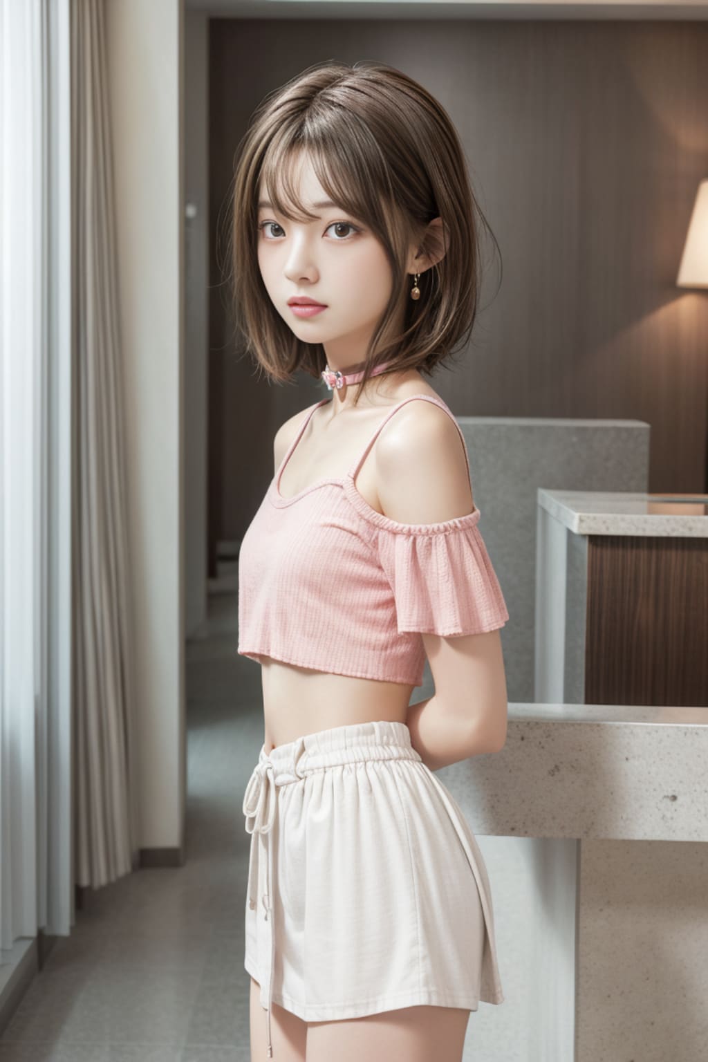 ホテルのロビーで7