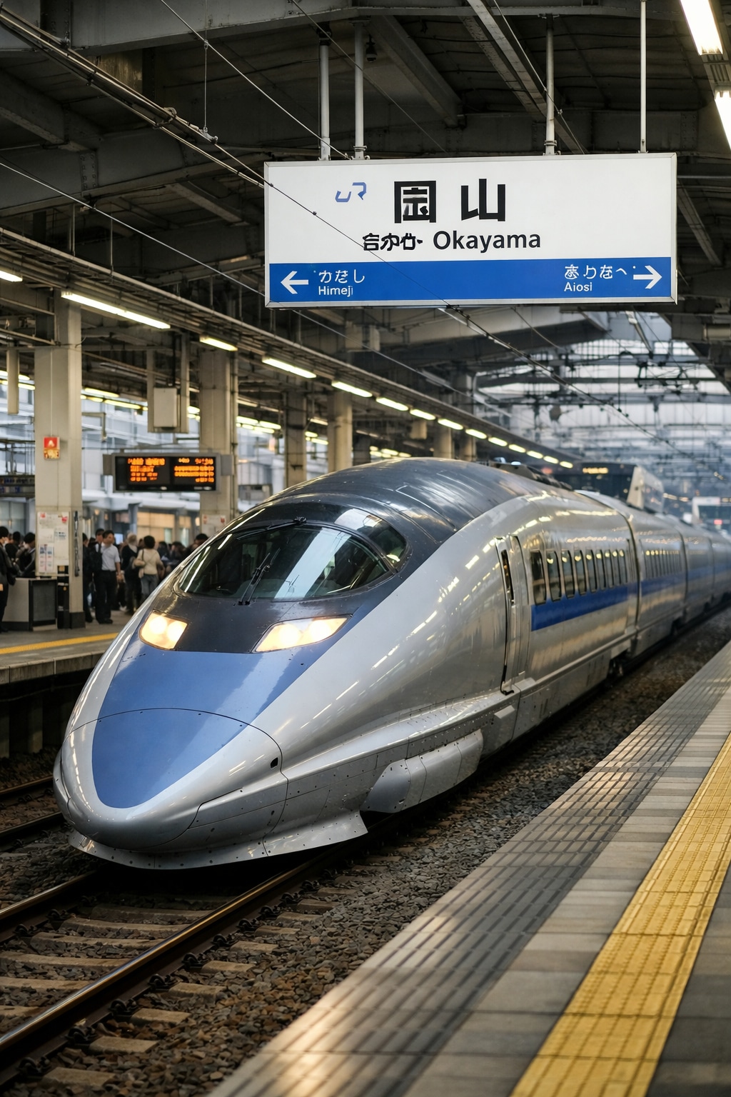 岡山駅前と岡山城の麓