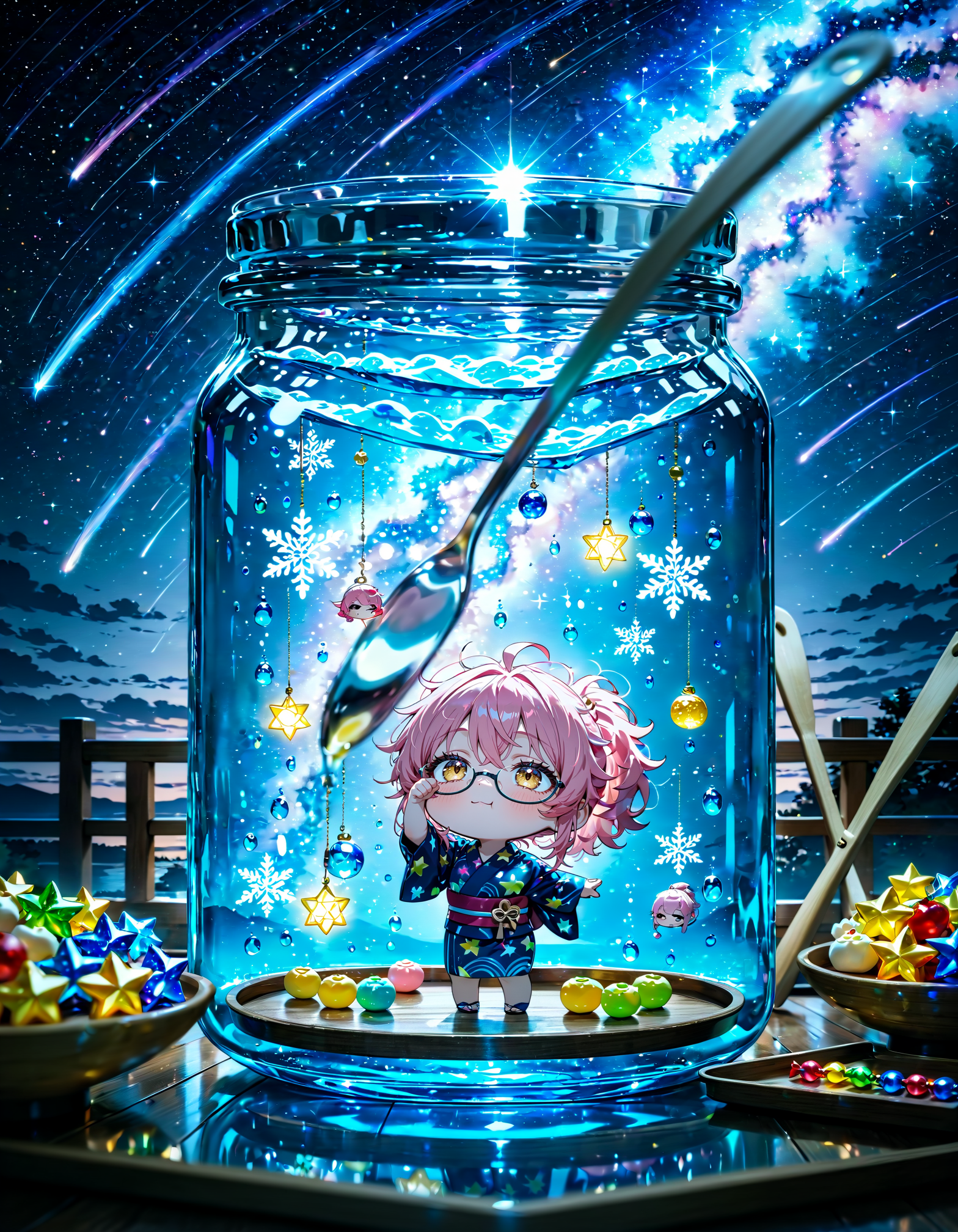 今日は何の日？　七夕。ゆかたの日。ポニーテールの日。コンペイトウの日 | の人気AIイラスト・グラビア