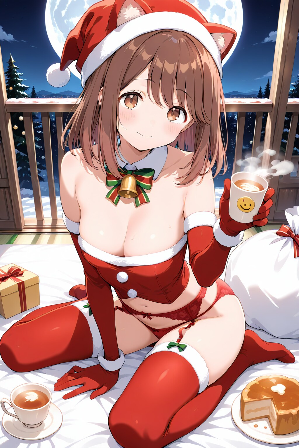 セクシーサンタ衣装の心実