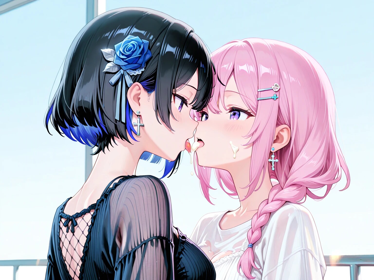 クリーム舐めてる、あまねｘこまの