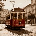 レトロな路面電車、近代的な路面電車 6枚目