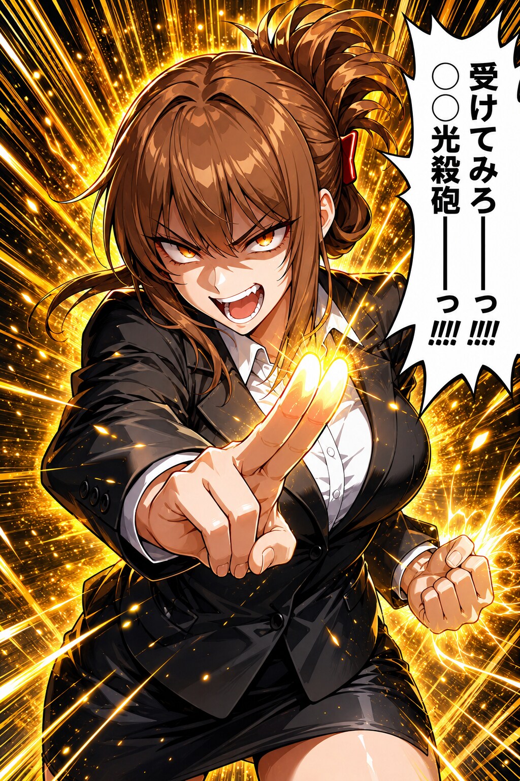 股間光殺砲！うけてみろー!!