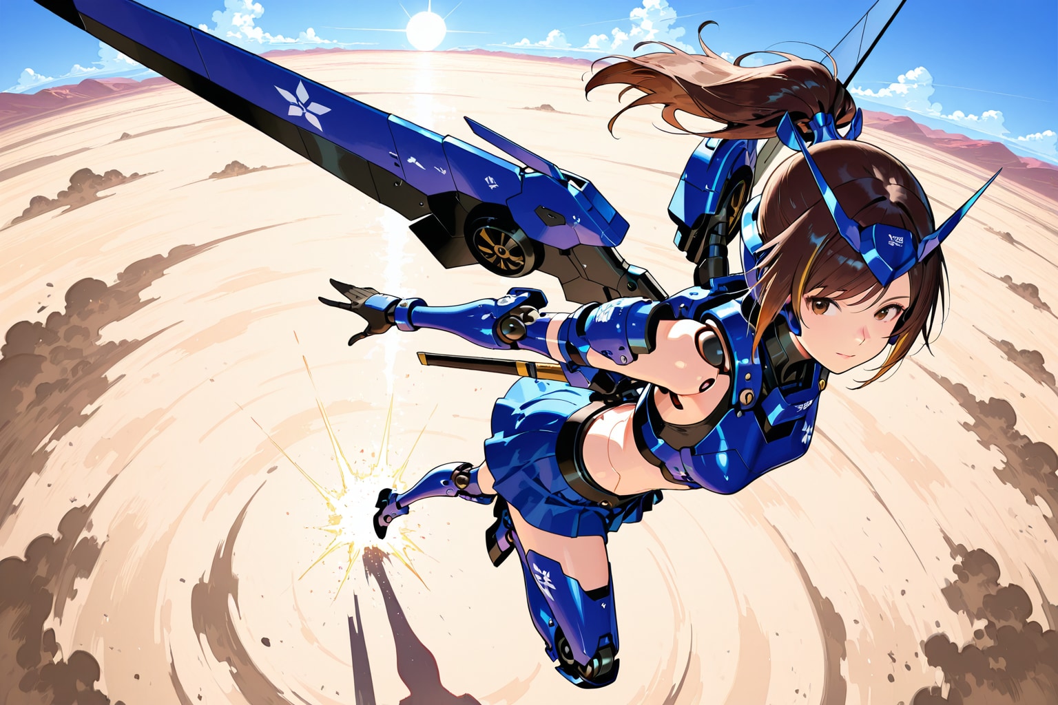 和風メカ娘(samurai helmet inspired v-fin headpiece) | の人気AIイラスト・グラビア