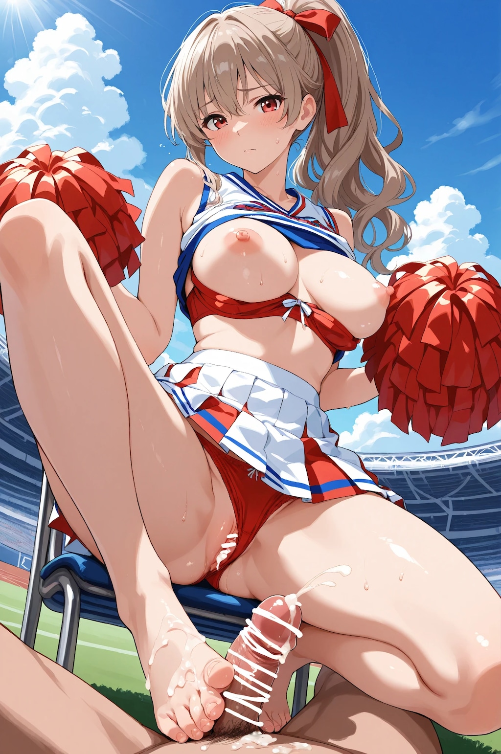 チアリーダー01_顔射