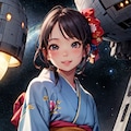 宇宙で和服 6枚目