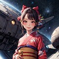 宇宙で和服 5枚目