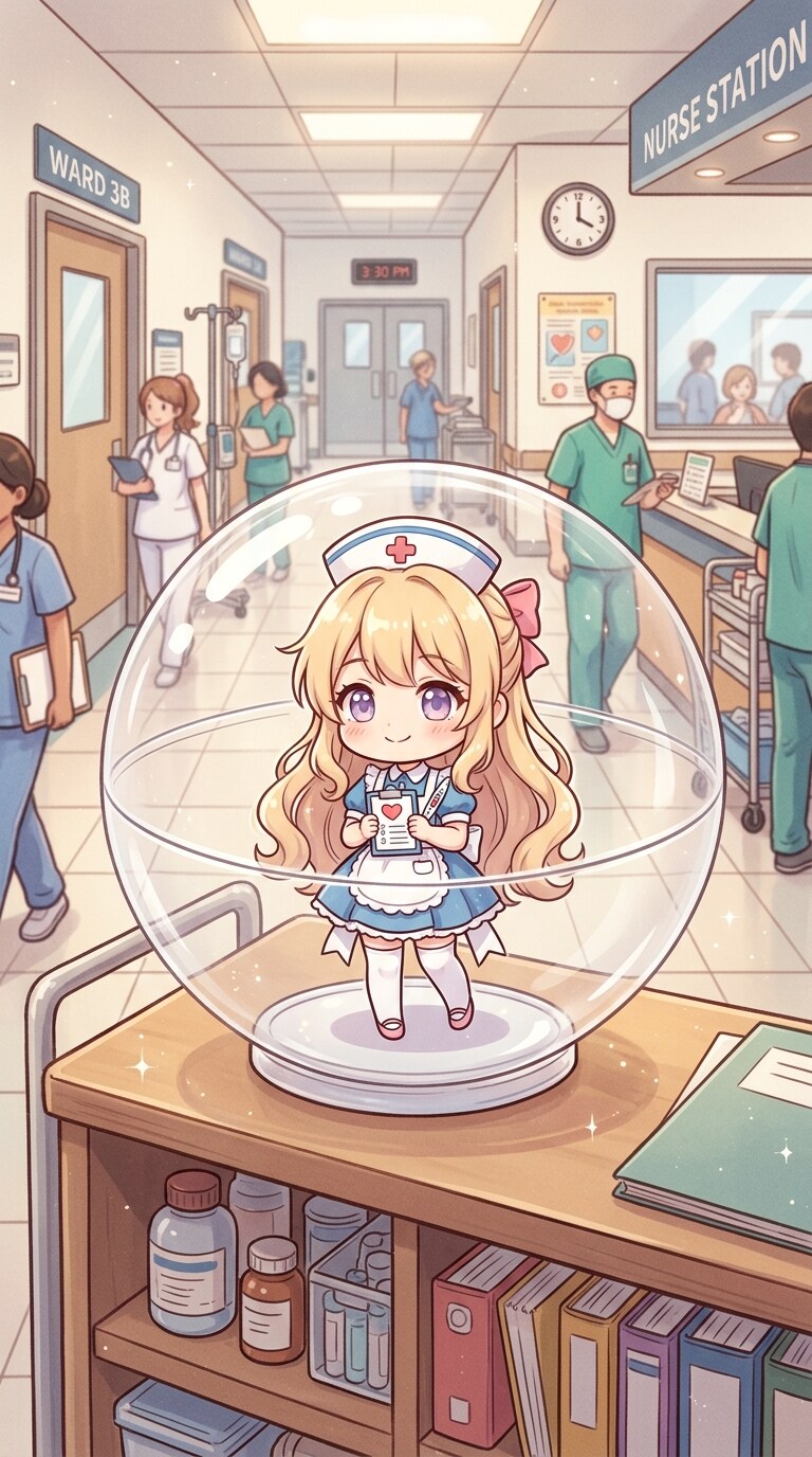 ナース服姿のBOLTちゃんをカプセルに入れたよ | の人気AIイラスト・グラビア
