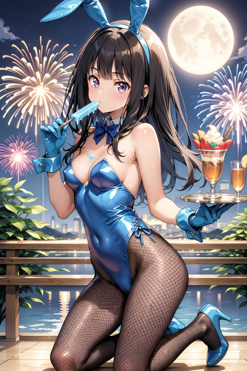 バニーガール衣装のたきな