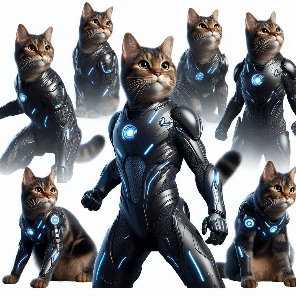 パワードスーツを着た猫 | の人気AIイラスト・グラビア