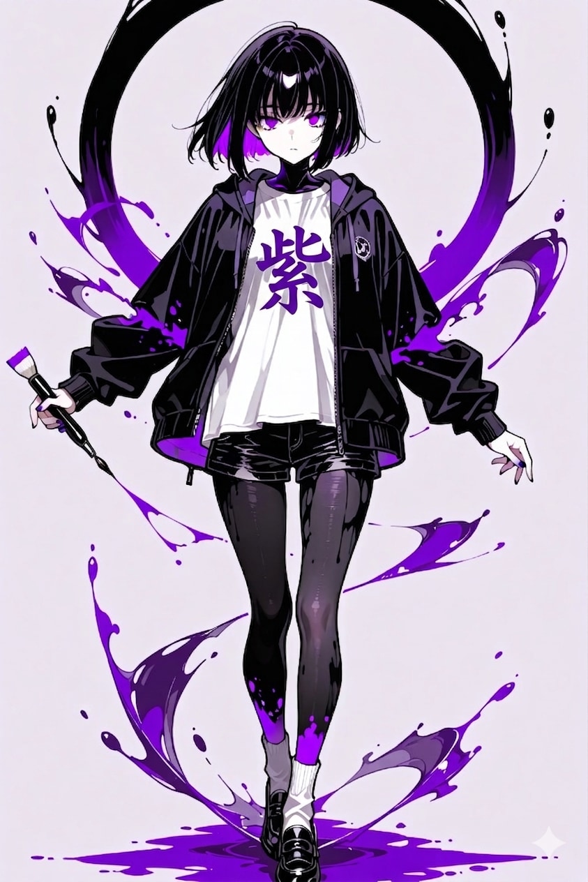 紫色が似合う女の子119