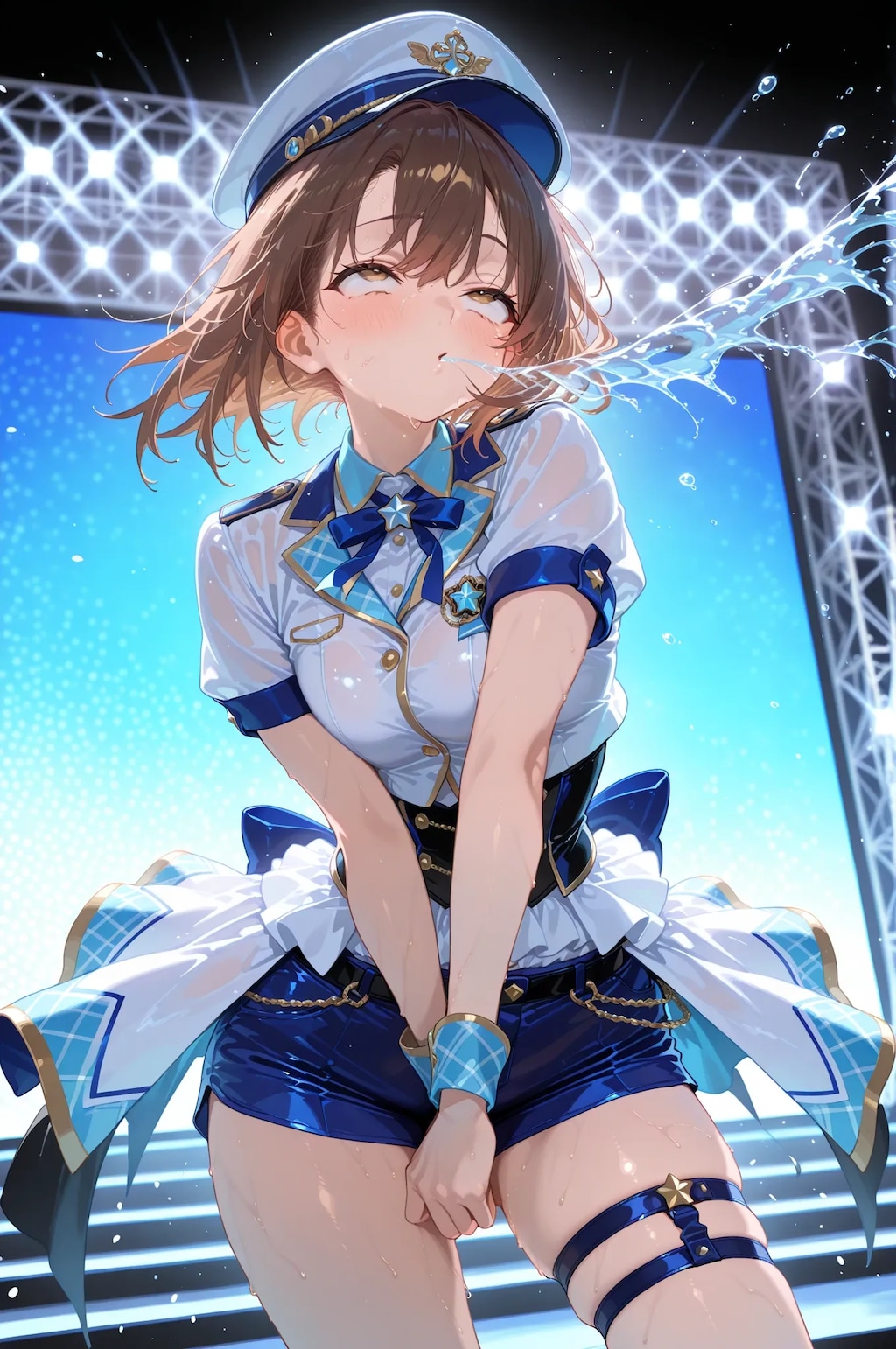 混ぜるな危険！？　口から水を吐き出すアイドル！