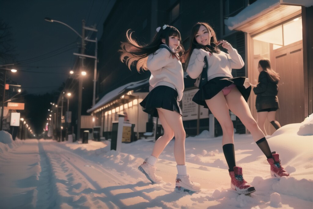 頑張れ冬の女子校生