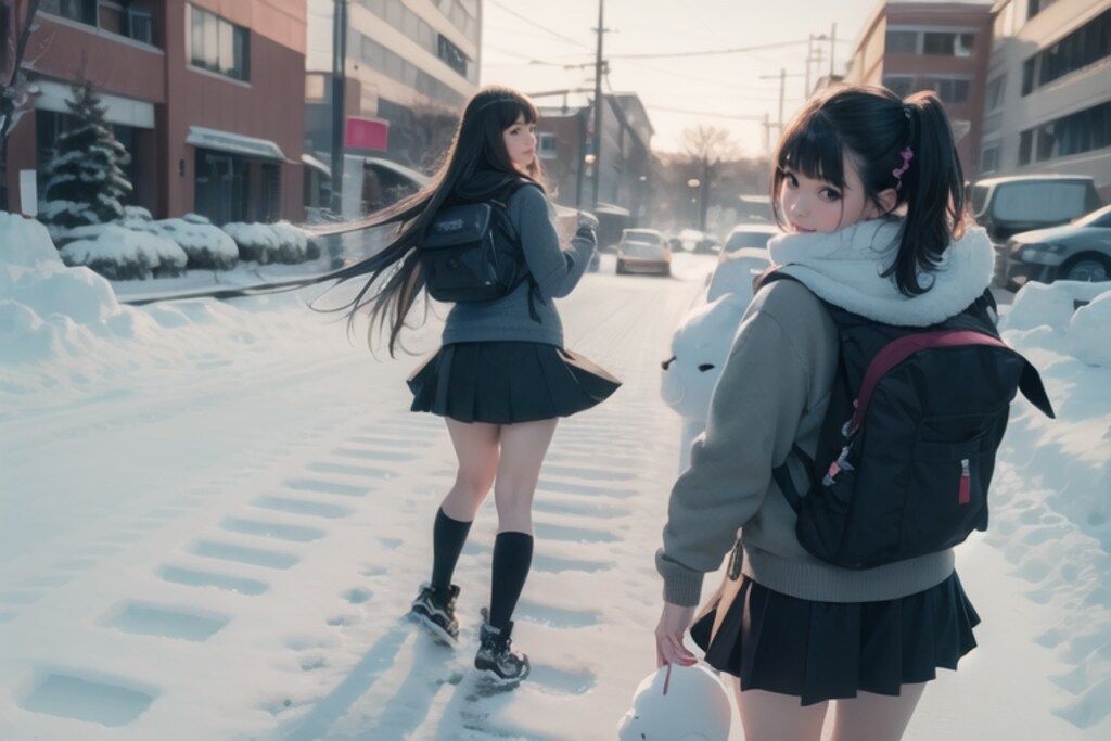 頑張れ冬の女子校生