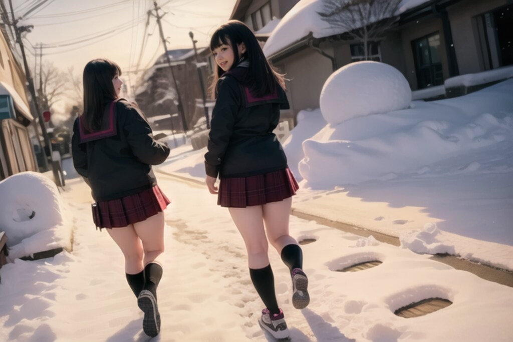 頑張れ冬の女子校生