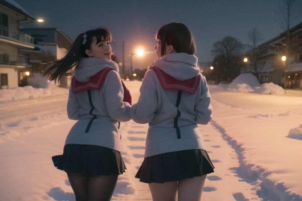 頑張れ冬の女子校生