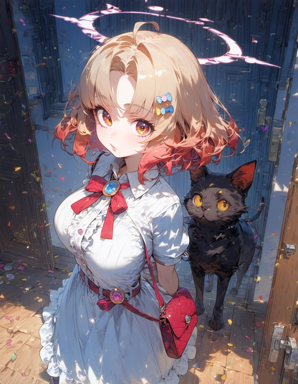 Angel Ring and Black Cat