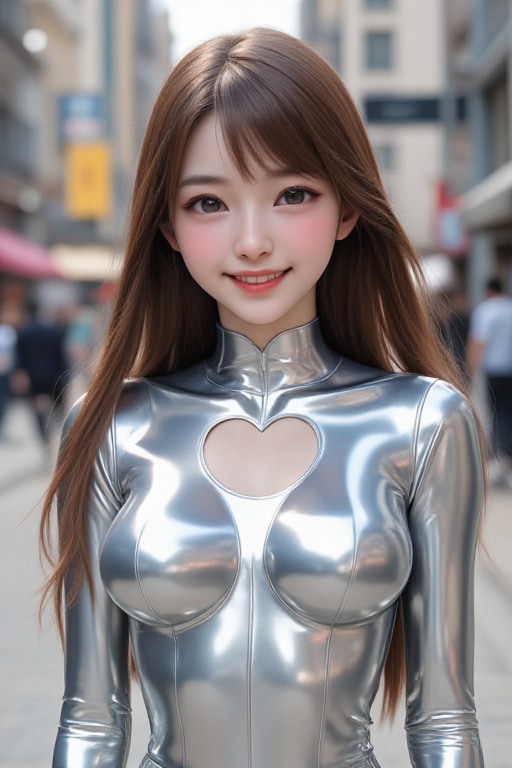 シルバーボディスーツ