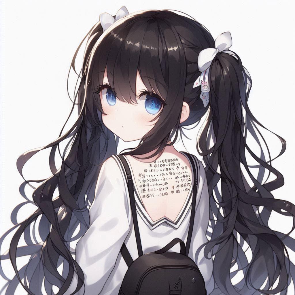 背中で語る少女