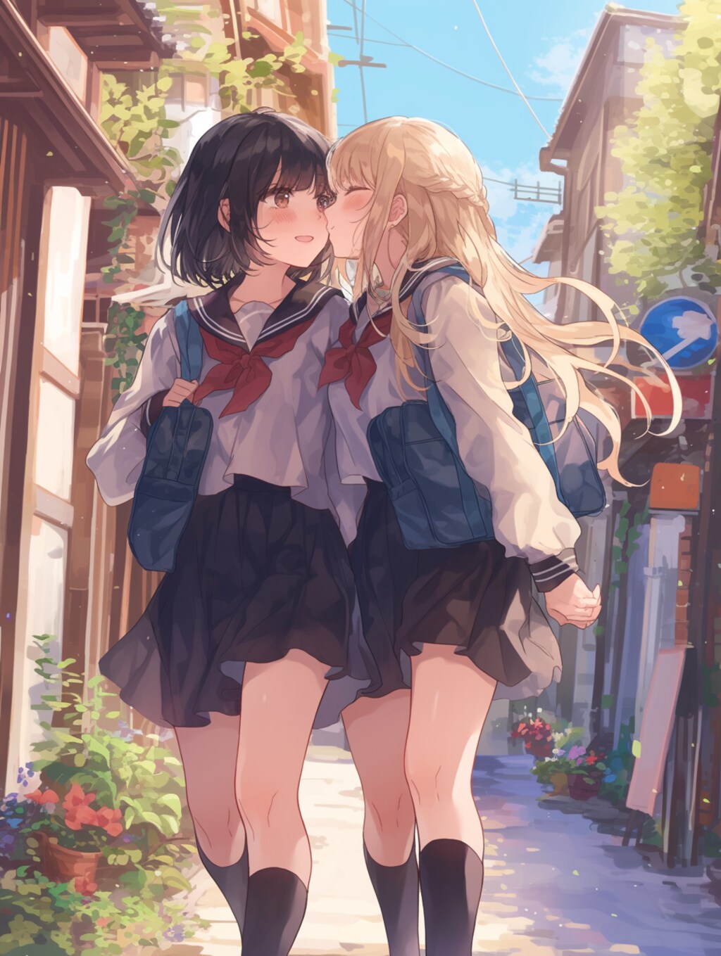 キスしたい二人のJK05