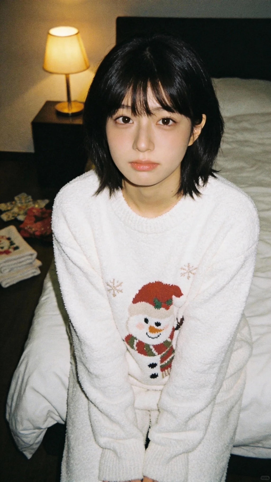 Scarlet Warmth on a Snowy Path