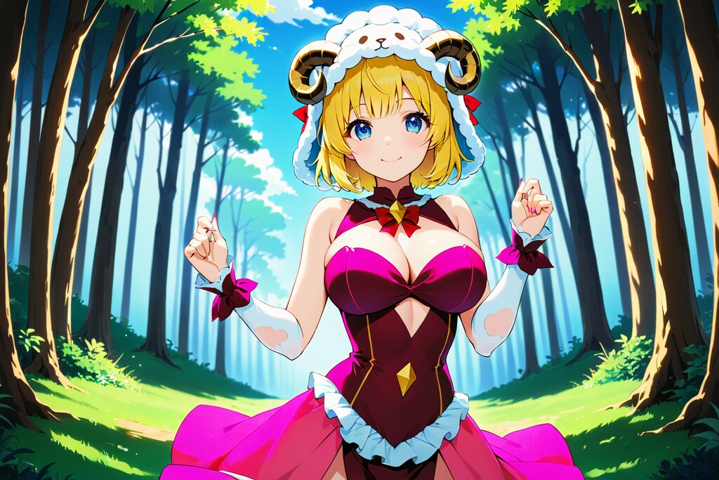 羊フードの女の子