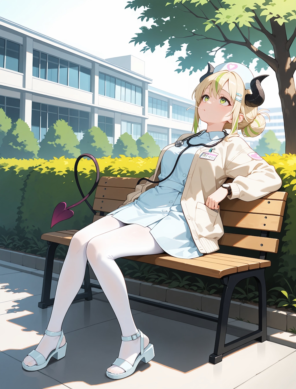 白衣のサキュバス、昼休憩