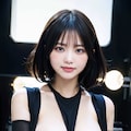 黒ドレスLoraでポロリ 5枚目